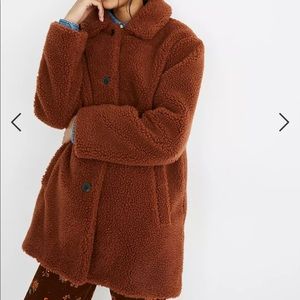 Madewell Button-Front Sherpa Coat